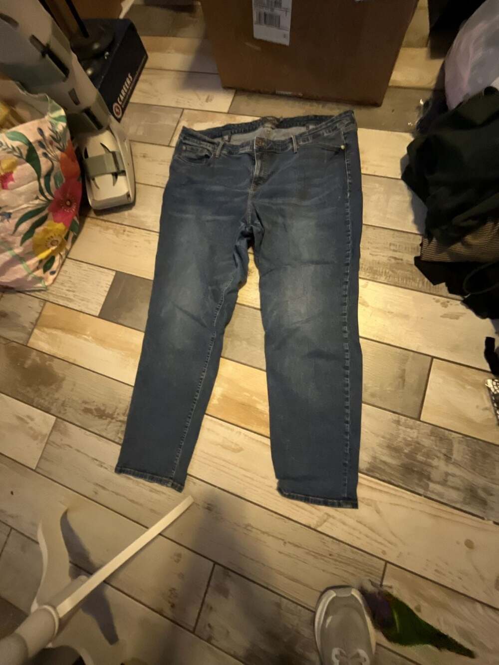 Torrid Boyfriend Straight Jeans Size 24T Blue Vintage